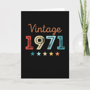 Vintage 1971 50th Birthday Retro Gift 50 year old Card