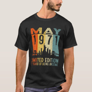 Vintage 1971 51 Yrs Old Made In May 1971 51St Birt T-Shirt