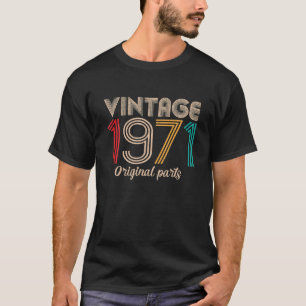 Vintage 1971 51st Birthday Gifts Retro 51 Years T-Shirt
