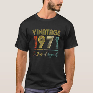 Vintage 1971 51st Birthday Ideas Men Women Him He T-Shirt