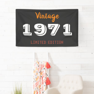 Vintage 1971 limited edition 50th Birthday Gift Banner