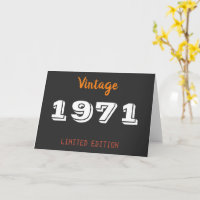 Vintage 1971 limited edition 50th Birthday Gift