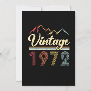 Vintage 1972 49th Birthday Retro 49 Years Old Invitation