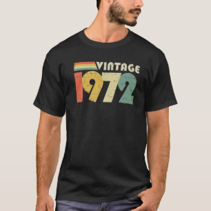 Vintage 1972, 50Th Birthday Gift Distressed Design T-Shirt