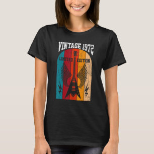 Vintage 1972 Guitarist Retro 50th Birthday Guitar T-Shirt
