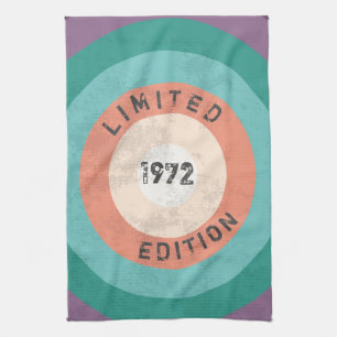 Vintage 1972 limited edition 50th Birthday Tea Towel