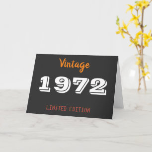 Vintage 1972 Limited Edition – 54th Birthday Greet Card