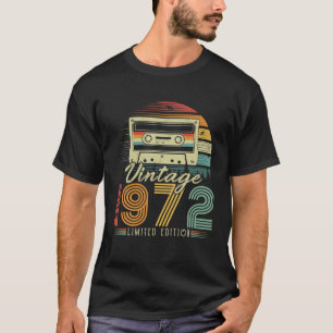 Vintage 1972 Retro Cassette 1972 50Th Birthday 50 T-Shirt