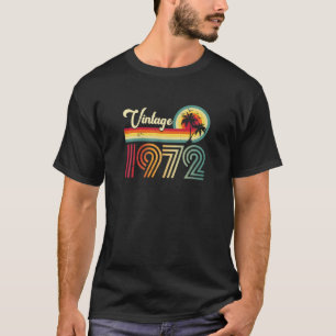 Vintage 1972 Retro Sunset 50Th Birthday T-Shirt