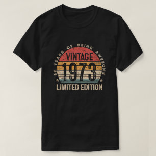 Vintage 1973 52 Years Old Men Women 52th Birthday  T-Shirt