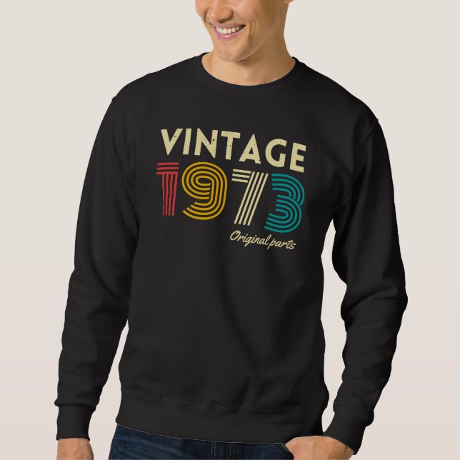 Vintage 1973 53rd Birthday Sweatshirt (Front)