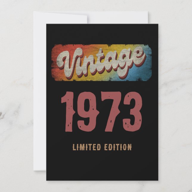 VINTAGE 1973 LIMITED EDITION CUSTOMIZE INVITATION (Front)
