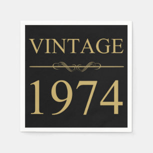 Vintage 1974 50th Birthday Napkin