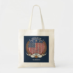 Vintage 1974 American Flag Tote Bag
