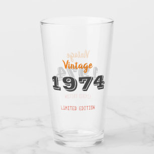 Vintage 1974 Birthday Whiskey Glass – 52nd Limited