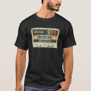 Vintage 1974  Cassette Tape 48th Birthday T-Shirt