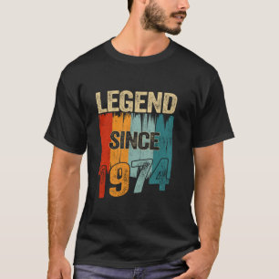 Vintage 1974 legend Since 1974 50th Birthday Gift  T-Shirt
