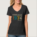 Vintage 1974 Limited Edition 50th Birthday T-Shirt<br><div class="desc">Vintage 1974 Limited Edition 50th Birthday Gift</div>