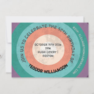 Vintage 1974 limited edition 50th Birthday Themed Invitation