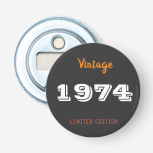 Vintage 1974 Limited Edition 52nd Birthday Gift Bottle Opener
