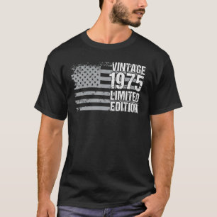 Vintage 1975 47th Birthday 47 Years Old Usa Flag M T-Shirt