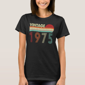 Vintage 1975 48th Birthday  Retro Vintage 48 Years T-Shirt