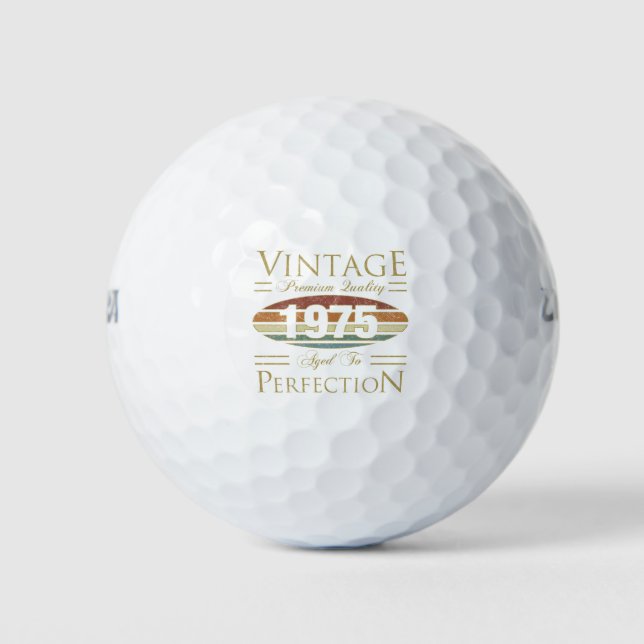 Vintage 1975 50th Birthday Golf Balls (Front)