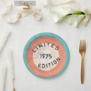 Vintage 1975 – 50th Birthday Party Paper Plates 