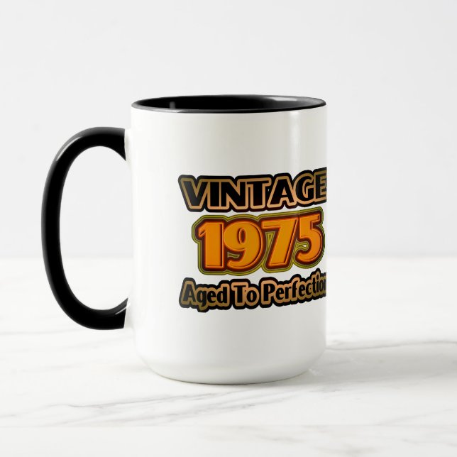Vintage 1975 - Aged To Perfection Mug (Left)