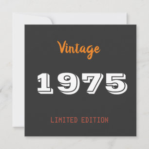 Vintage 1975 limited edition 50th Birthday Gift 