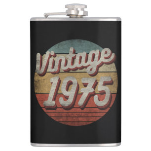 VINTAGE 1975 MEN WOMEN BIRTHDAY GIFT HIP FLASK