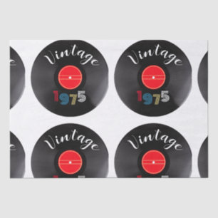 Vintage 1975 Retro Stripe Record 50th Birthday Tissue Paper