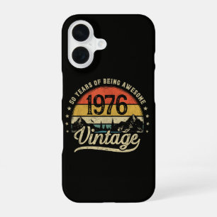 Vintage 1976 50 Years Old 50th Birthday iPhone 16 Case