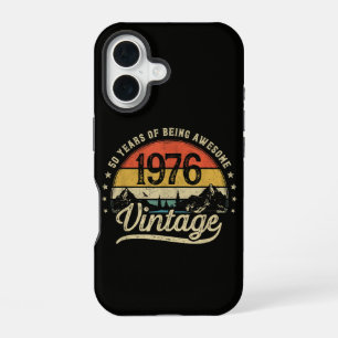 Vintage 1976 50 Years Old 50th Birthday iPhone 16 Case