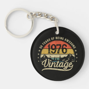 Vintage 1976 50 Years Old 50th Birthday Key Ring