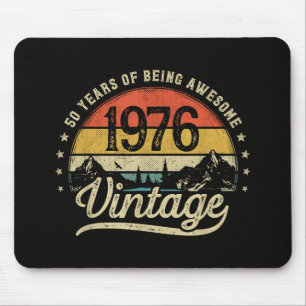 Vintage 1976 50 Years Old 50th Birthday Mouse Pad