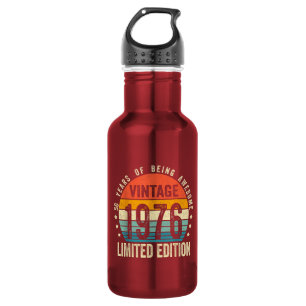 Vintage 1976 50th Birthday Born In 1976 532 Ml Water Bottle