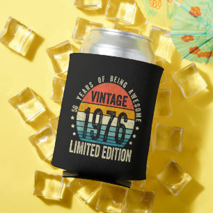Vintage 1976 50th Birthday Born In 1976 Can Cooler