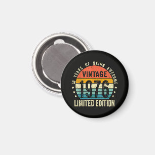 Vintage 1976 50th Birthday Born In 1976 Magnet
