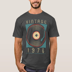 Vintage 1976 Birthday Vinyl Retro Turntable DJ T-Shirt