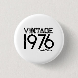Vintage 1976 Custom Year 3 Cm Round Badge