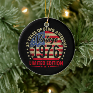 Vintage 1976 Limited Edition 50th Birthday Ceramic Ornament