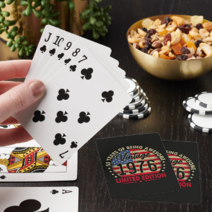 Vintage 1976 Limited Edition 50th Birthday Playing Cards