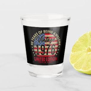 Vintage 1976 Limited Edition 50th Birthday Shot Glass