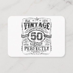 Vintage 1976 Limited Edition Shirt 50 Year Old 50t Business Card