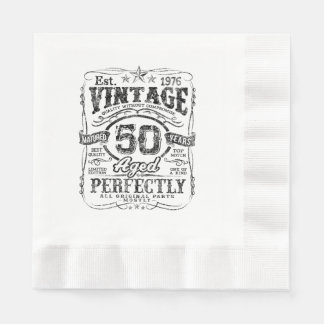 Vintage 1976 Limited Edition Shirt 50 Year Old 50t Napkin