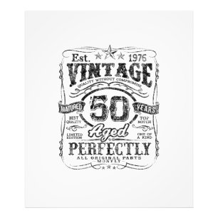 Vintage 1976 Limited Edition Shirt 50 Year Old 50t Photo Print