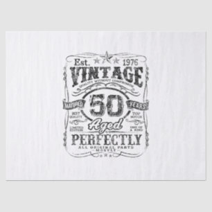 Vintage 1976 Limited Edition Shirt 50 Year Old 50t Tissue Paper