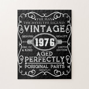 Vintage 1976 Man Myth Legend 45th Birthday Jigsaw Puzzle