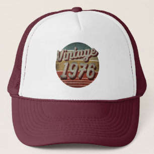 VINTAGE 1976 MEN WOMEN BIRTHDAY GIFT TRUCKER HAT